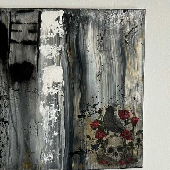 Original Abstract Painting Canvas Acrylic Mixed Media Signed Titled Wicked Spell - Picture 7 of 13